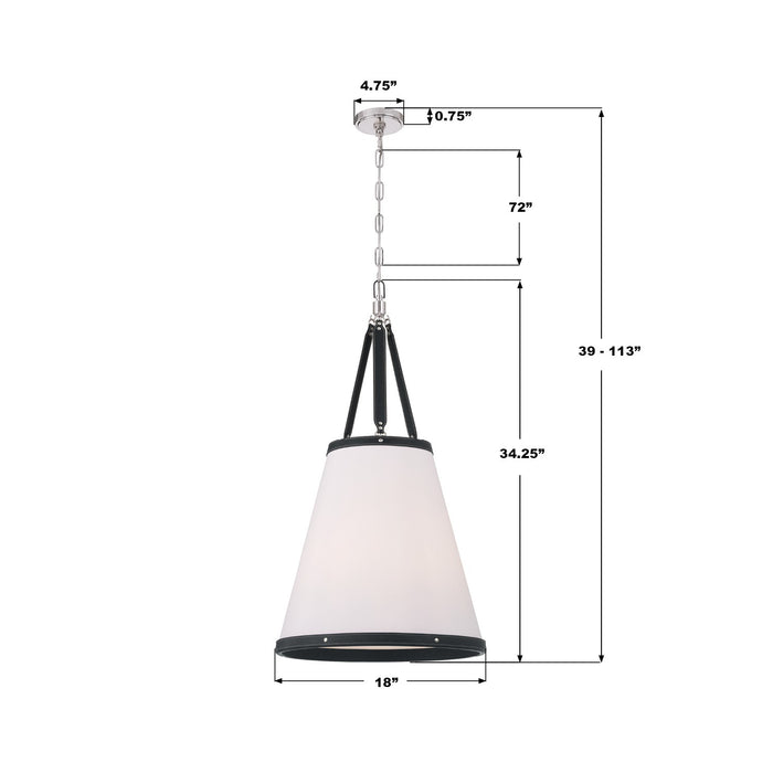 Crystorama - CAL-2405-PN - Four Light Pendant - Callahan - Polished Nickel