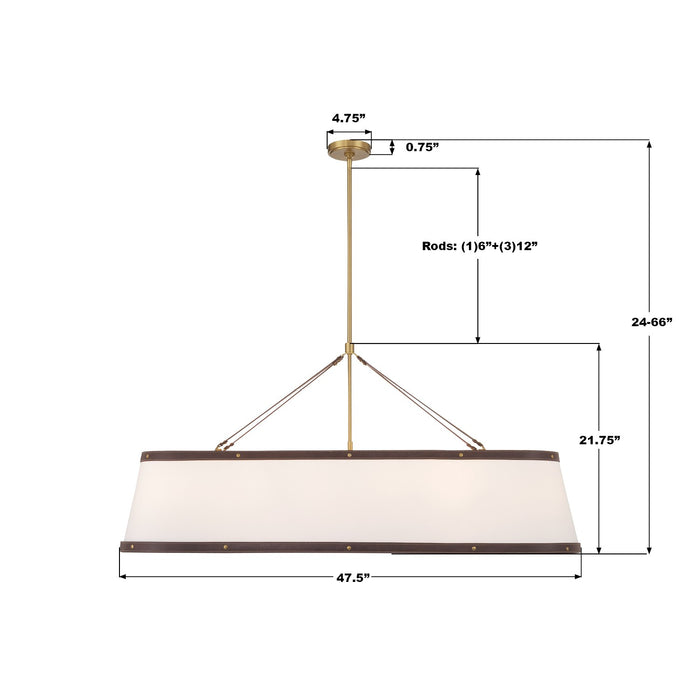 Crystorama - CAL-2407-LG - Six Light Chandelier - Callahan - Luxe Gold
