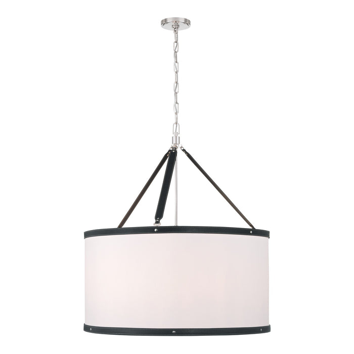 Crystorama - CAL-2408-PN - Eight Light Pendant - Callahan - Polished Nickel