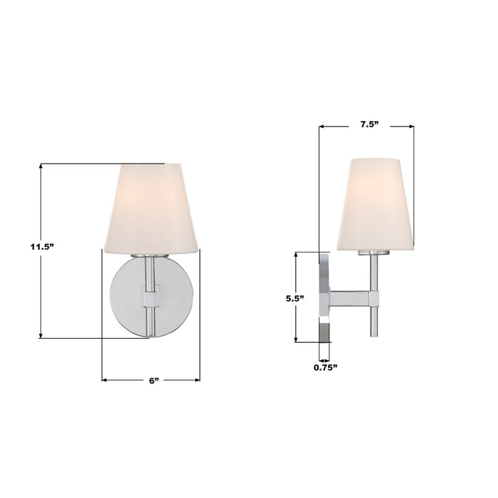 Crystorama - COL-201-CH - One Light Wall Sconce - Colton - Polished Chrome