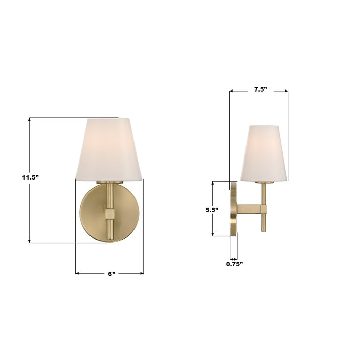 Crystorama - COL-201-VG - One Light Wall Sconce - Colton - Vibrant Gold
