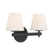 Crystorama - COL-202-BK - Two Light Wall Sconce - Colton - Black