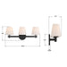 Crystorama - COL-203-BK - Three Light Bath - Colton - Black