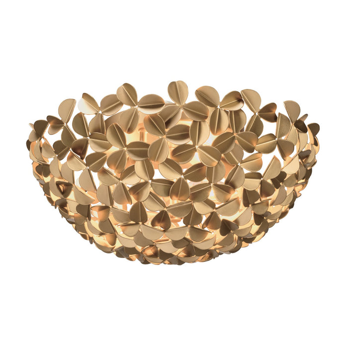 Crystorama - COR-7100-SG - Three Light Flush Mount - Cora - Soft Gold