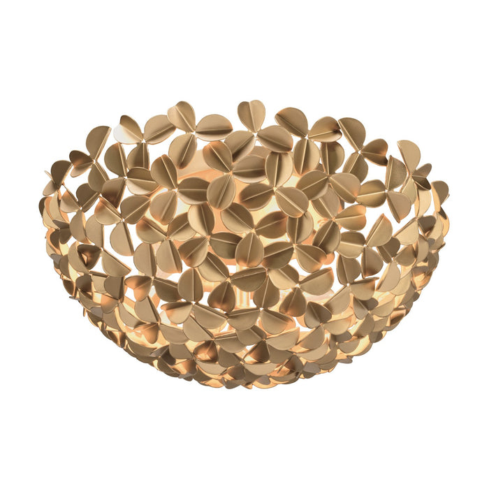 Crystorama - COR-7100-SG - Three Light Flush Mount - Cora - Soft Gold