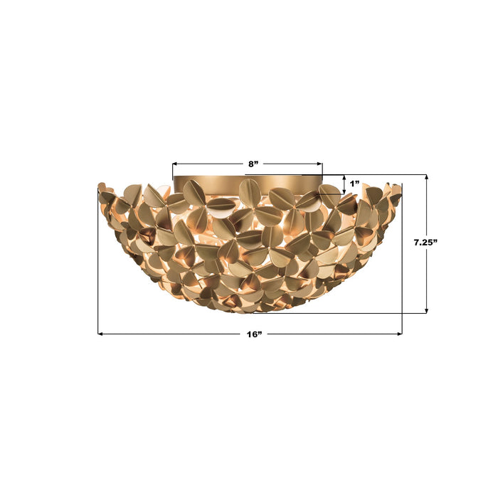 Crystorama - COR-7100-SG - Three Light Flush Mount - Cora - Soft Gold
