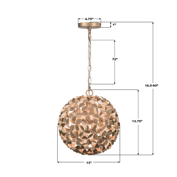Crystorama - COR-7105-SG - One Light Chandelier - Cora - Soft Gold