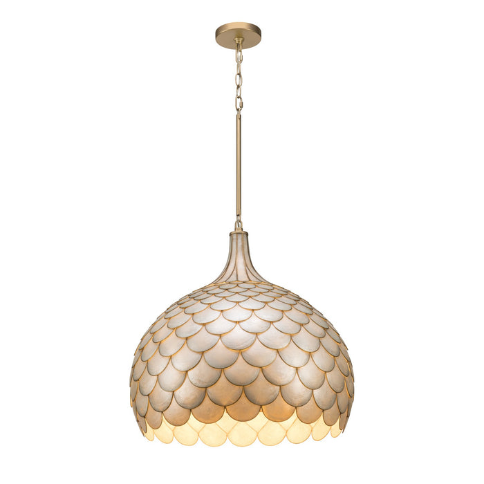 Crystorama - DRB-7005-SG - Five Light Pendant - Darby - Soft Gold