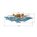 Crystorama - ESM-4000-AG-BL - Six Light Semi Flush Mount - Esme - Aged Brass