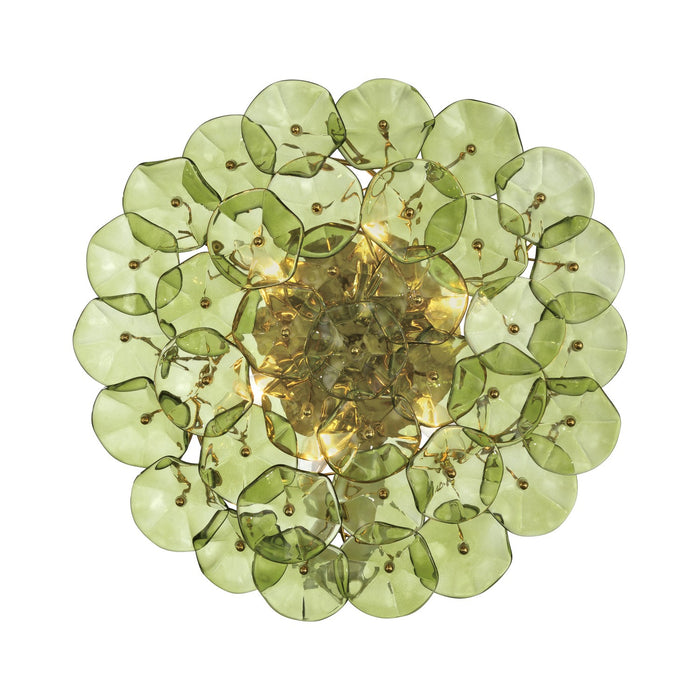 Crystorama - ESM-4000-AG-GR - Six Light Semi Flush Mount - Esme - Aged Brass