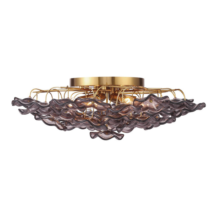 Crystorama - ESM-4000-AG-SM - Six Light Semi Flush Mount - Esme - Aged Brass