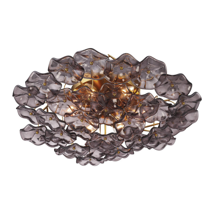 Crystorama - ESM-4000-AG-SM - Six Light Semi Flush Mount - Esme - Aged Brass