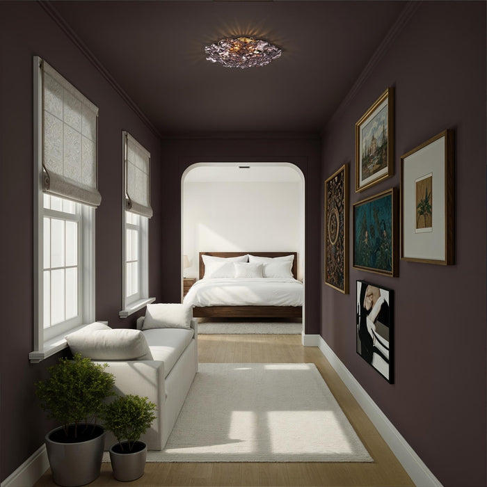 Crystorama - ESM-4000-AG-SM - Six Light Semi Flush Mount - Esme - Aged Brass