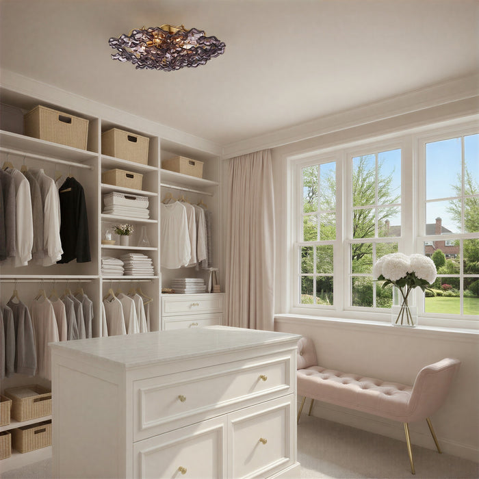 Crystorama - ESM-4000-AG-SM - Six Light Semi Flush Mount - Esme - Aged Brass