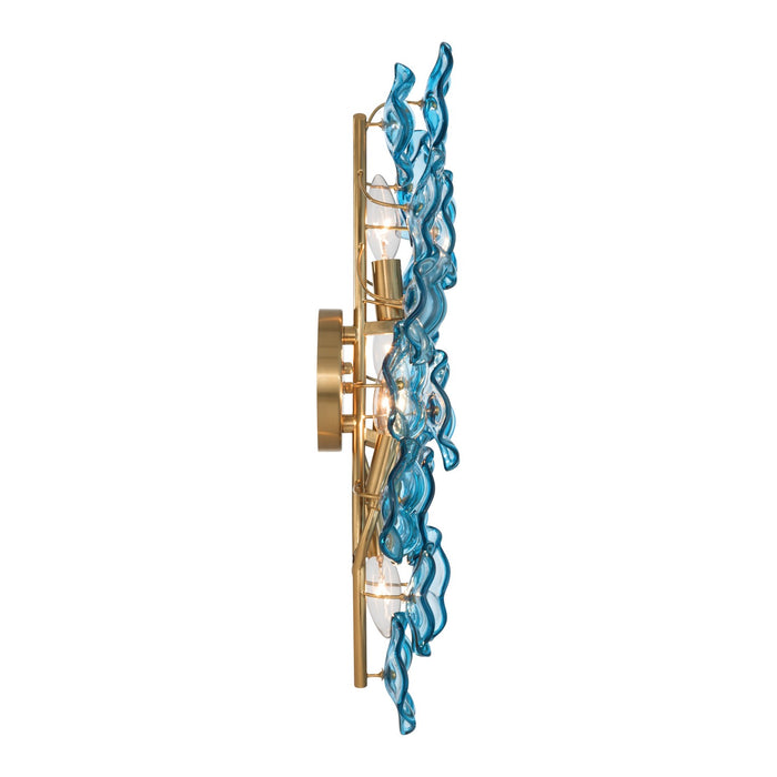 Crystorama - ESM-4001-AG-BL - Four Light Wall Sconce - Esme - Aged Brass