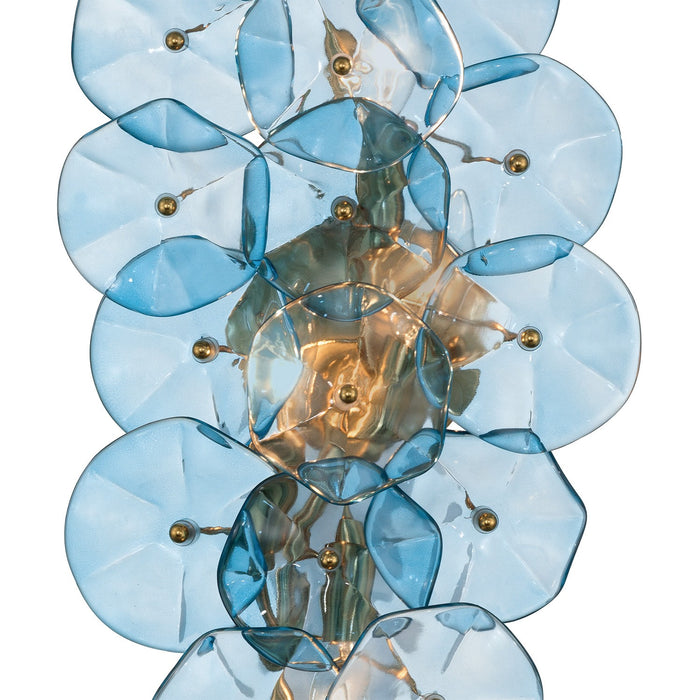 Crystorama - ESM-4001-AG-BL - Four Light Wall Sconce - Esme - Aged Brass