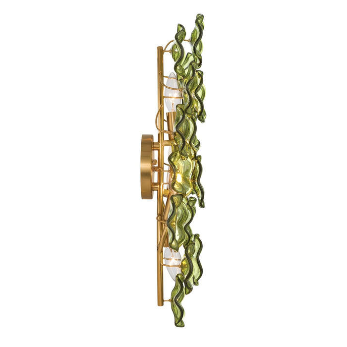 Crystorama - ESM-4001-AG-GR - Four Light Wall Sconce - Esme - Aged Brass