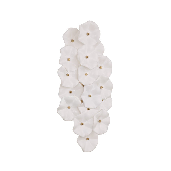 Crystorama - ESM-4001-AG-WH - Four Light Wall Sconce - Esme - Aged Brass