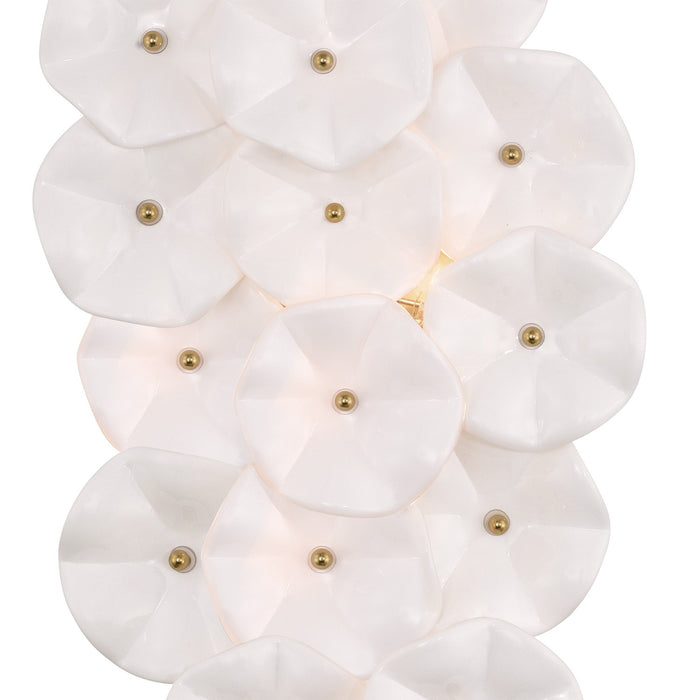 Crystorama - ESM-4001-AG-WH - Four Light Wall Sconce - Esme - Aged Brass