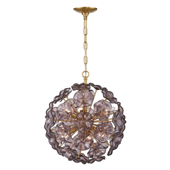 Crystorama - ESM-4005-AG-SM - Six Light Chandelier - Esme - Aged Brass