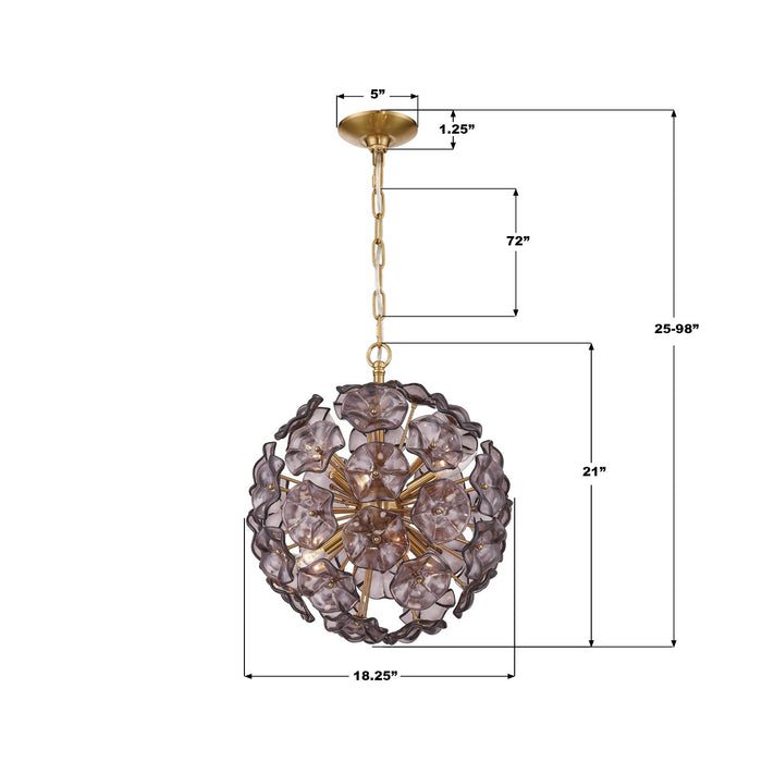 Crystorama - ESM-4005-AG-SM - Six Light Chandelier - Esme - Aged Brass