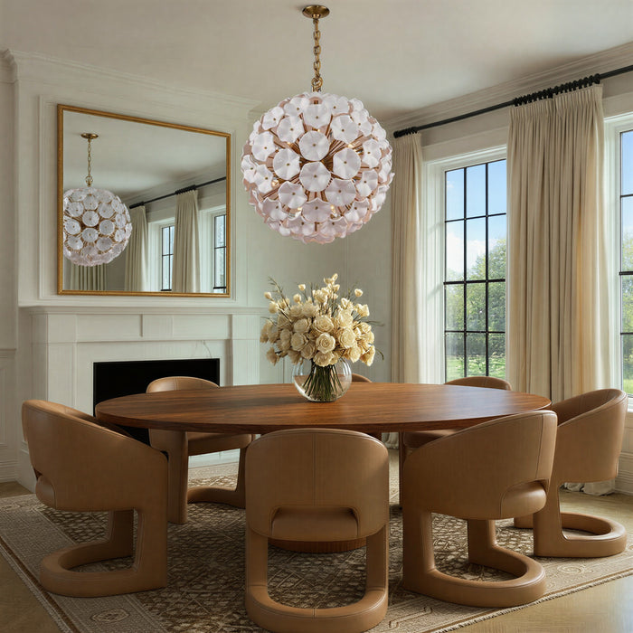 Crystorama - ESM-4009-AG-WH - 12 Light Chandelier - Esme - Aged Brass