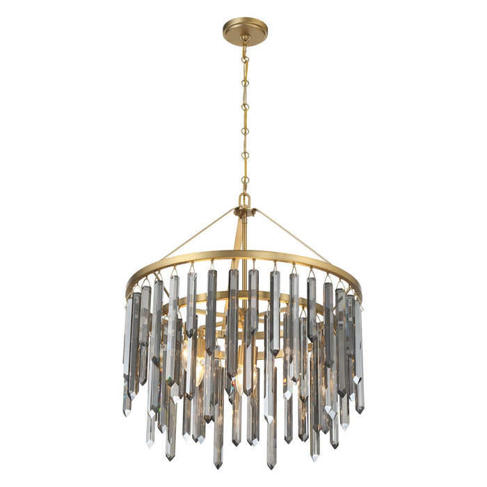 Crystorama - GEM-7004-MG-SS - Seven Light Chandelier - Gemma - Modern Gold