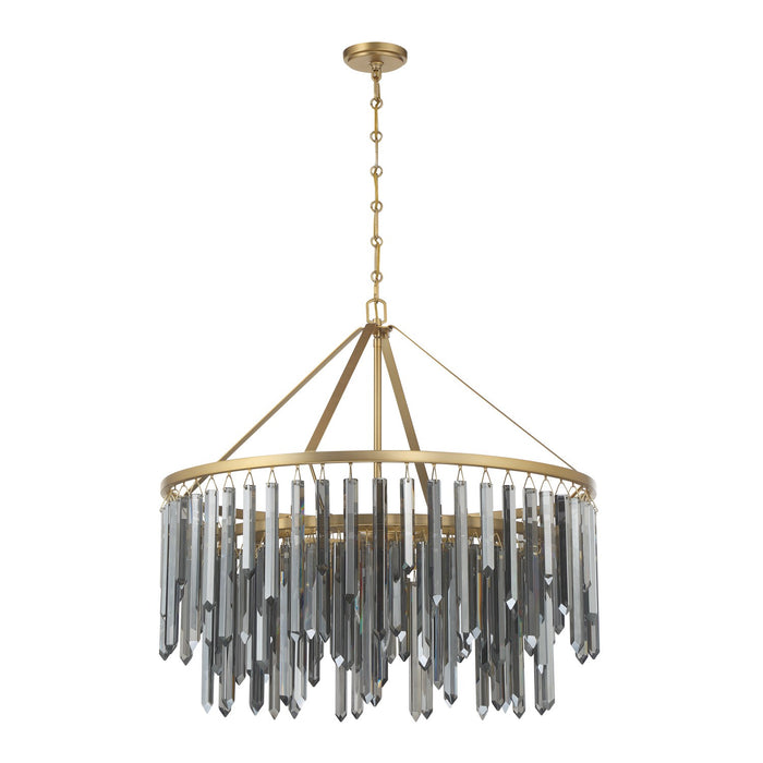 Crystorama - GEM-7005-MG-SS - Nine Light Chandelier - Gemma - Modern Gold