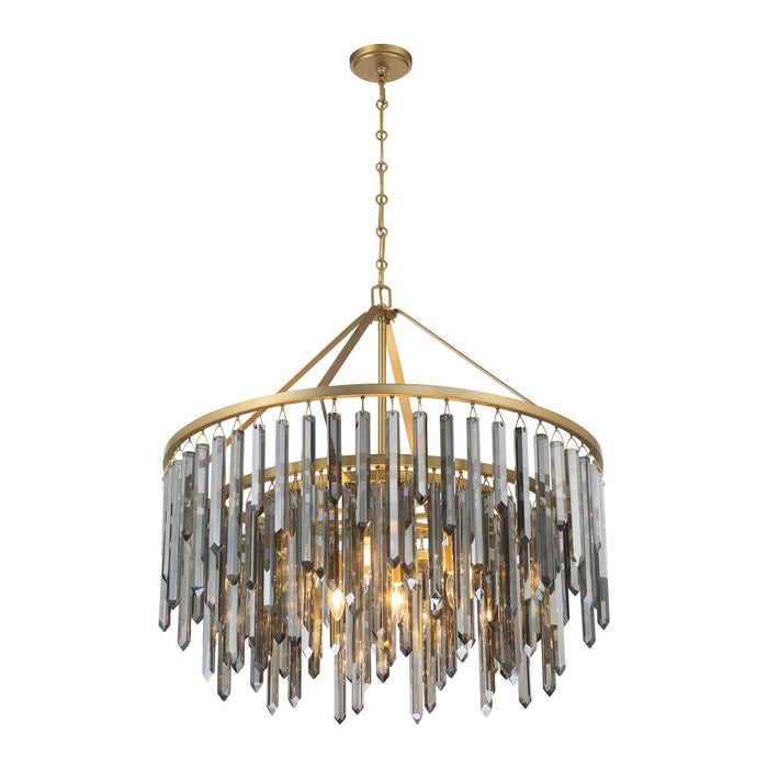 Crystorama - GEM-7005-MG-SS - Nine Light Chandelier - Gemma - Modern Gold