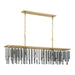 Crystorama - GEM-7007-MG-SS - Six Light Linear Chandelier - Gemma - Modern Gold
