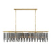Crystorama - GEM-7007-MG-SS - Six Light Linear Chandelier - Gemma - Modern Gold