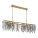 Crystorama - GEM-7007-MG-SS - Six Light Linear Chandelier - Gemma - Modern Gold