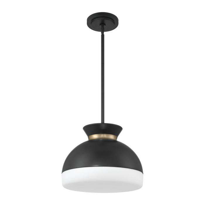 Crystorama - GID-4015-MK-VG - Two Light Pendant - Gidget - Matte Black + Vibrant Gold