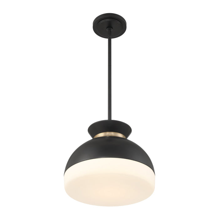 Crystorama - GID-4015-MK-VG - Two Light Pendant - Gidget - Matte Black + Vibrant Gold