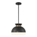 Crystorama - GID-4015-MK-VG - Two Light Pendant - Gidget - Matte Black + Vibrant Gold