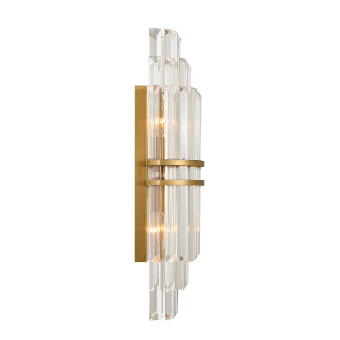 Crystorama - HAY-1411-AG - Two Light Wall Sconce - Hayes - Aged Brass