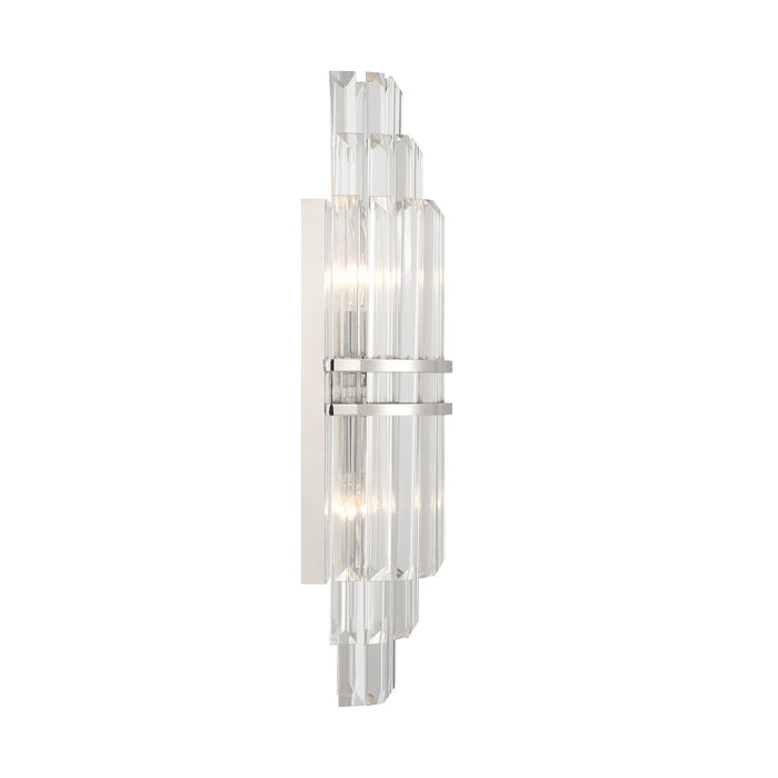 Crystorama - HAY-1411-PN - Two Light Wall Sconce - Hayes - Polished Nickel