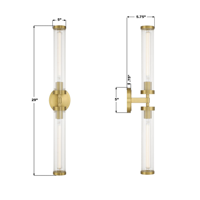 Crystorama - JAR-2302-AG - LED Wall Sconce - Jarvis - Aged Brass