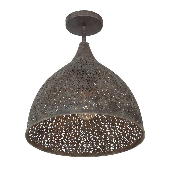 Crystorama - JAS-A5010-FB_CEILING - One Light Semi Flush Mount - Jasmine - Forged Bronze