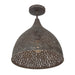Crystorama - JAS-A5010-FB_CEILING - One Light Semi Flush Mount - Jasmine - Forged Bronze