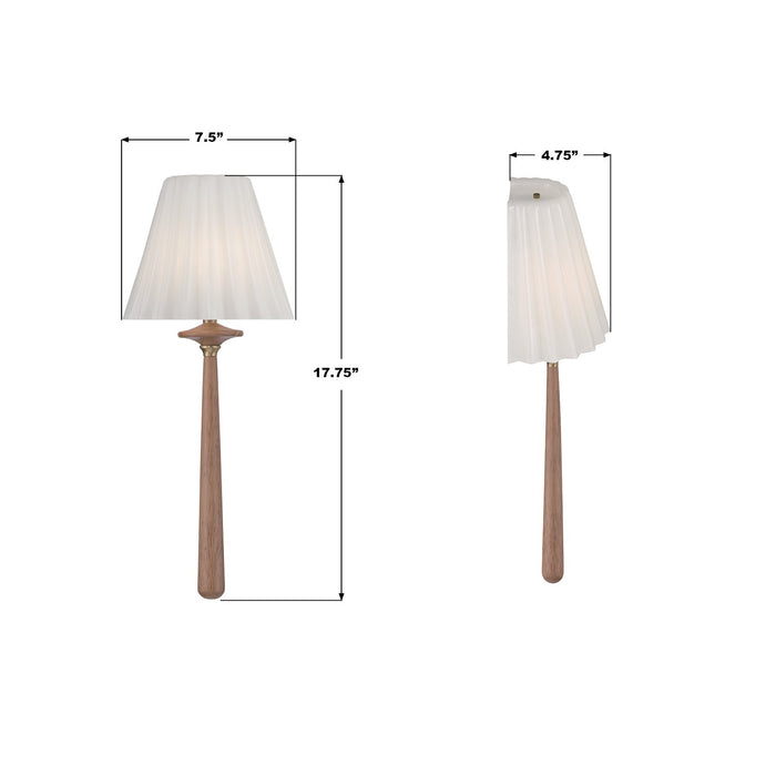 Crystorama - JLS-2901-AG-WD - LED Wall Sconce - Jules - Aged Brass + Wood