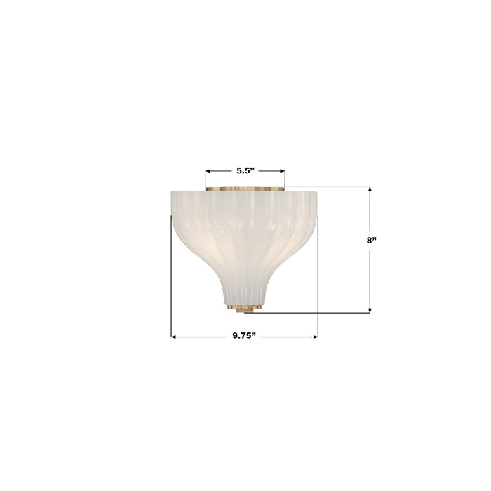 Crystorama - LAY-300-LG - Three Light Semi Flush Mount - Layton - Luxe Gold