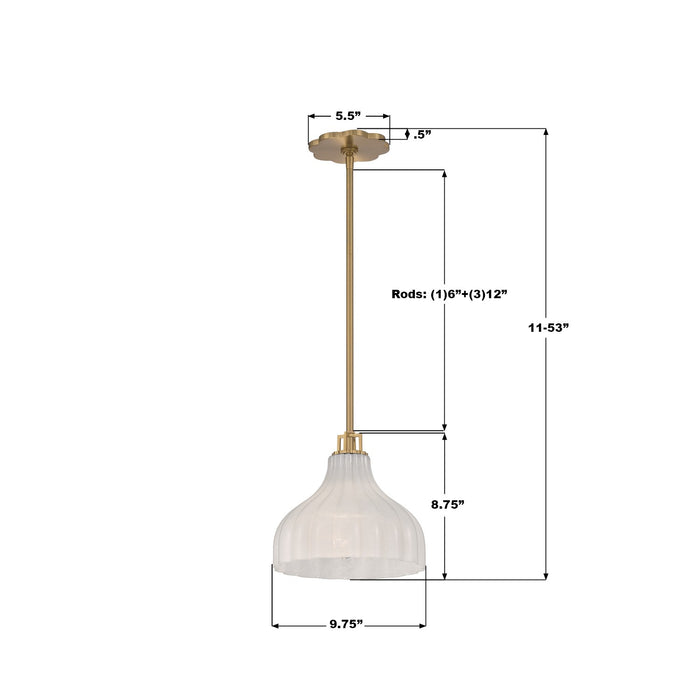 Crystorama - LAY-303-LG - One Light Pendant - Layton - Luxe Gold