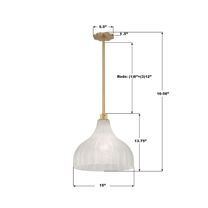 Crystorama - LAY-305-LG - One Light Pendant - Layton - Luxe Gold
