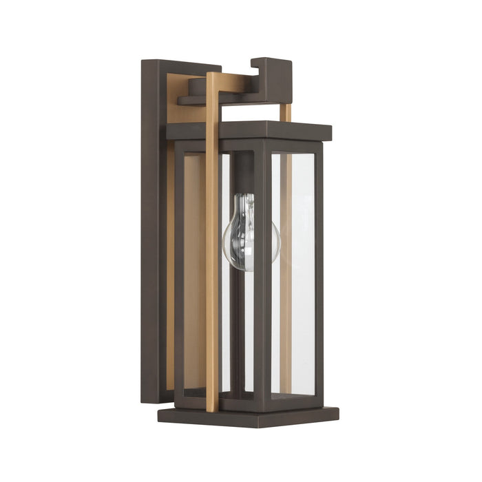 Crystorama - LDL-901-TZ-TG - One Light Outdoor Wall Sconce - Lendel - Twilight Bronze + Textured Gold
