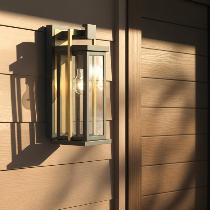 Crystorama - LDL-901-TZ-TG - One Light Outdoor Wall Sconce - Lendel - Twilight Bronze + Textured Gold