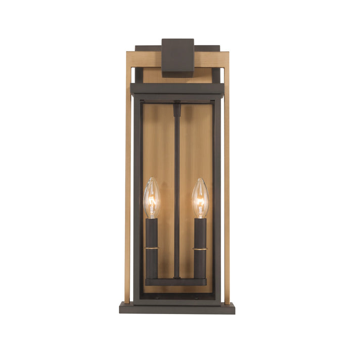 Crystorama - LDL-902-TZ-TG - Two Light Outdoor Wall Sconce - Lendel - Twilight Bronze + Textured Gold