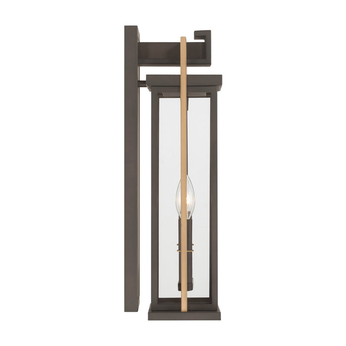 Crystorama - LDL-902-TZ-TG - Two Light Outdoor Wall Sconce - Lendel - Twilight Bronze + Textured Gold