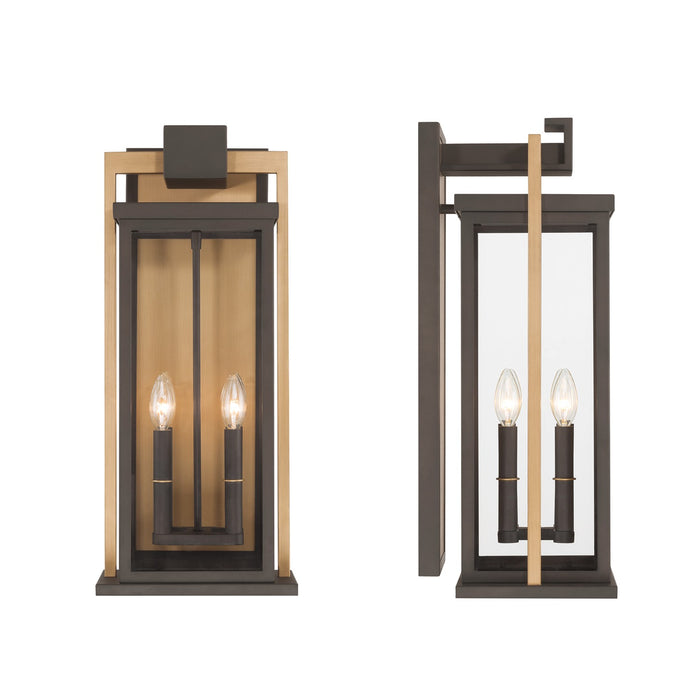 Crystorama - LDL-904-TZ-TG - Four Light Outdoor Wall Sconce - Lendel - Twilight Bronze + Textured Gold