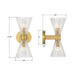 Crystorama - LOT-702-LG - Two Light Wall Sconce - Lotus - Luxe Gold